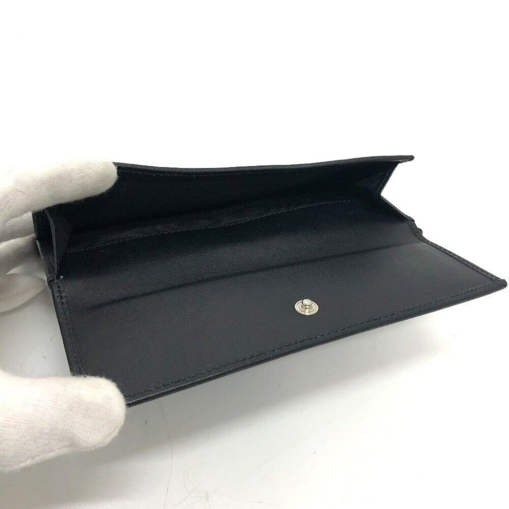 GUCCI Embossed all over pattern Bifold Long Wallet Leather Black - Picture 6 of 11